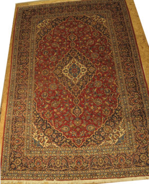 Keshan Persian White Blue 8-1x11-9 | Manoukian Rugs™