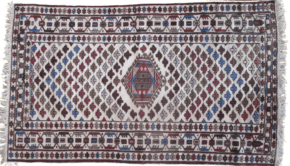 Kilim Mushwani Afghan White & Red 4x6-8 | Manoukian Rugs™
