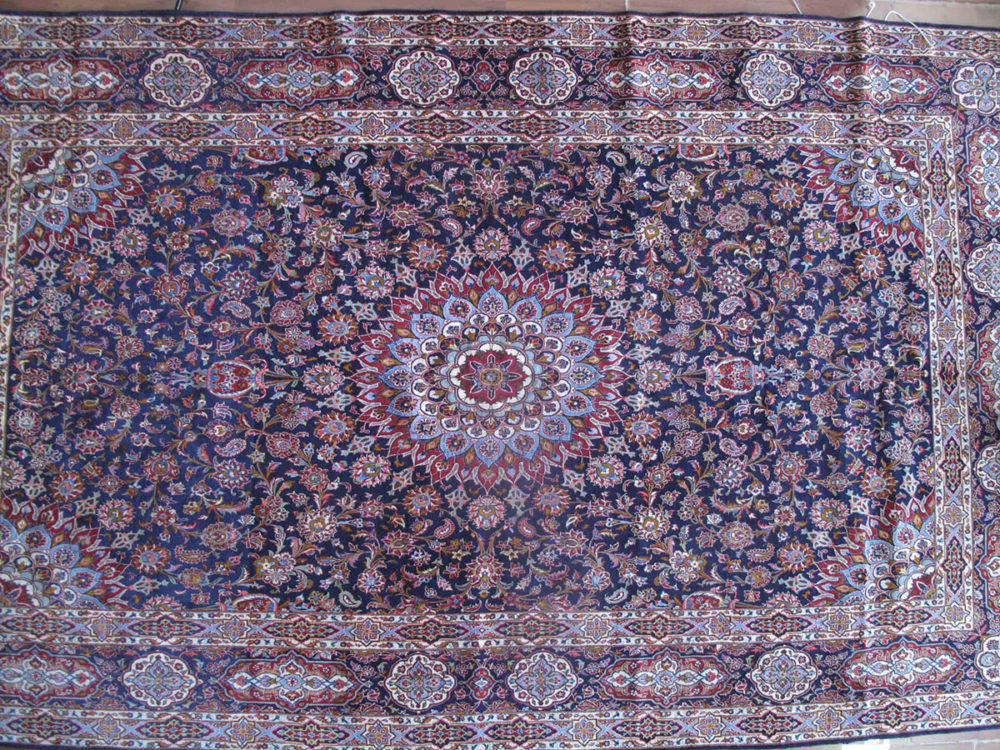 Keshan Persian Blue Red White 9-9x17-1' full