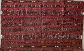 05992 Turkoman Bag Face Red Natural Black 3-6x5 | Manoukian Rugs™