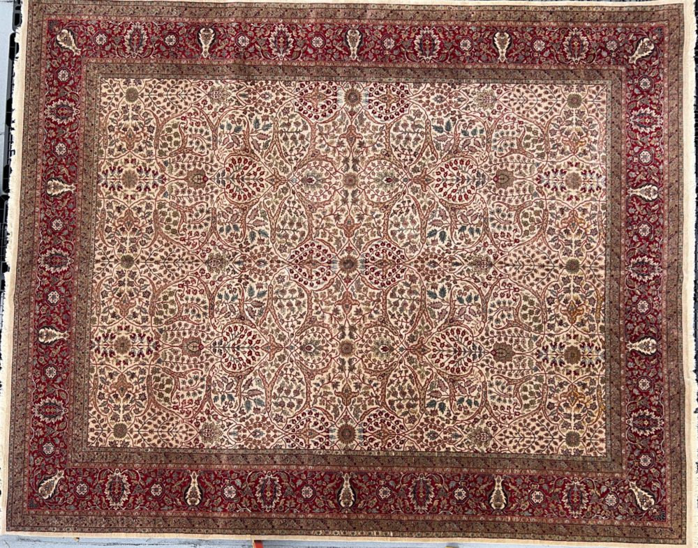 Sultanabad Design Indian Beige Red Green 11-10x14-7 | Manoukian Rugs™