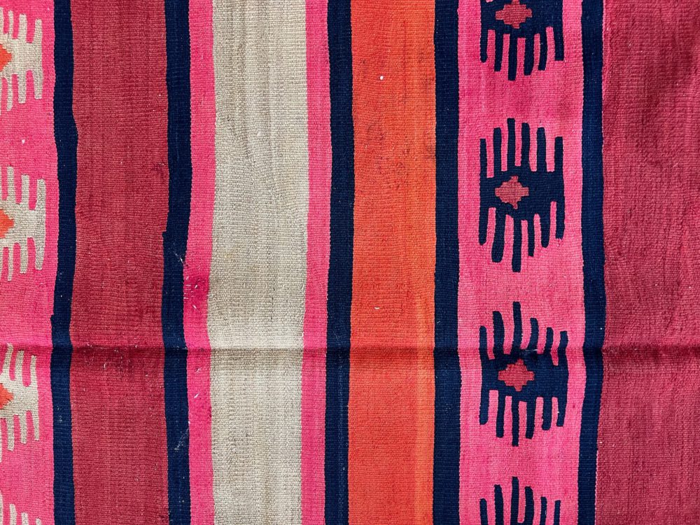 06269 Kilim Turkish Pink & Blue 5x12-6 | Manoukian Rugs™