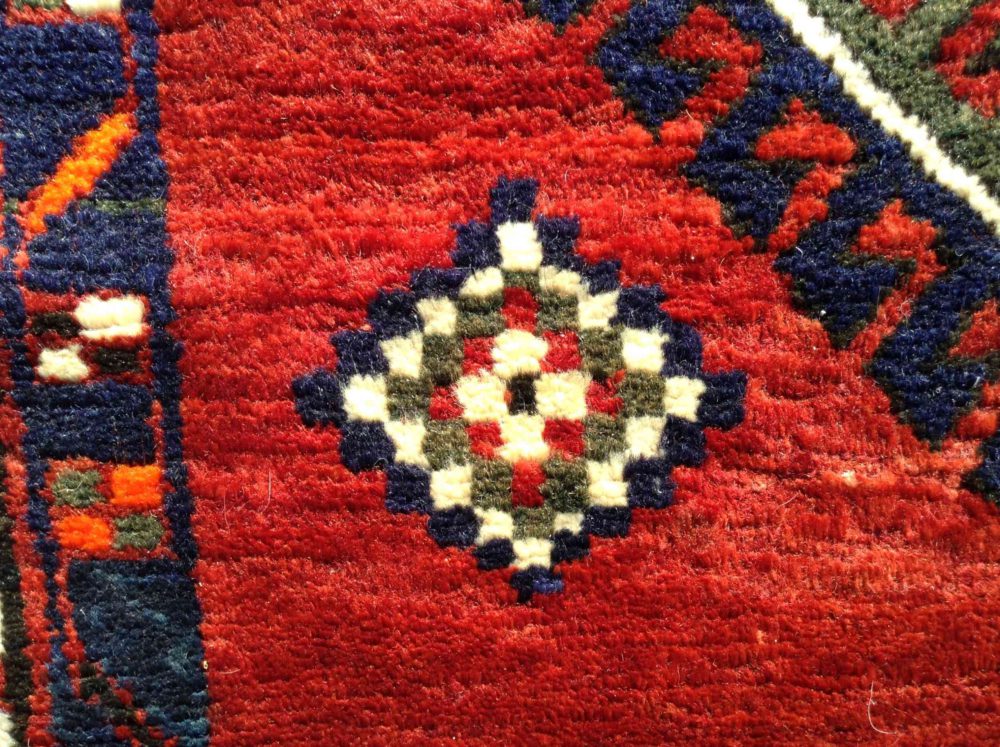 Semi-Antique Russian Kazak Red Natural Blue 4-7x6-10 | Manoukian Rugs™ CU 4