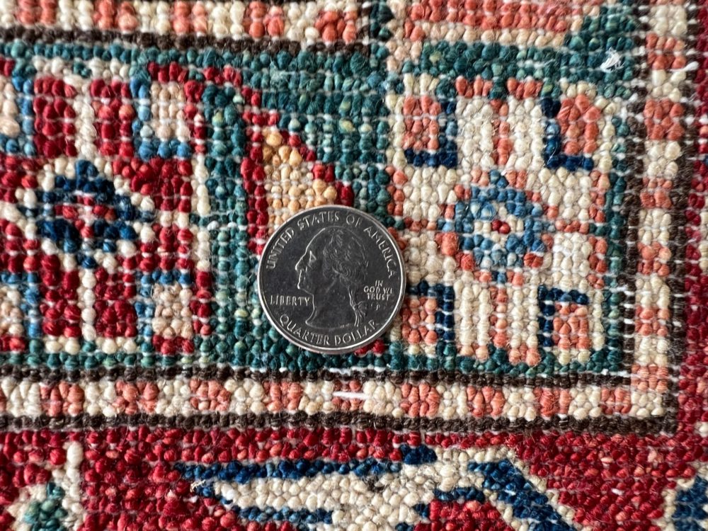 T-253 Super Kazak Blue Natural Red 8-1x10-3 | Manoukian Rugs™